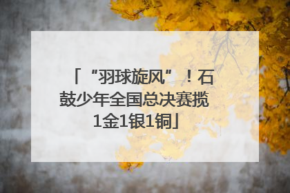 “羽球旋风”！石鼓少年全国总决赛揽1金1银1铜