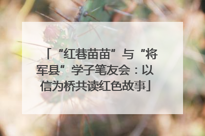 “红巷苗苗”与“将军县”学子笔友会：以信为桥共读红色故事