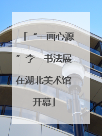 “一画心源”李一书法展在湖北美术馆开幕