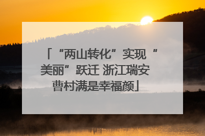 “两山转化”实现“美丽”跃迁 浙江瑞安曹村满是幸福颜
