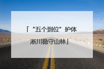 “五个到位”护体 淅川稳守山林
