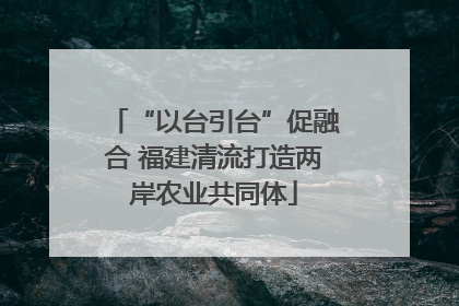 “以台引台”促融合 福建清流打造两岸农业共同体