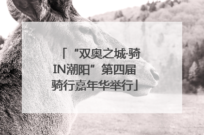 “双奥之城·骑IN潮阳”第四届骑行嘉年华举行