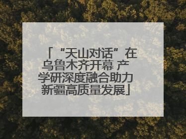 “天山对话”在乌鲁木齐开幕 产学研深度融合助力新疆高质量发展