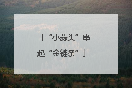 “小蒜头”串起“金链条”