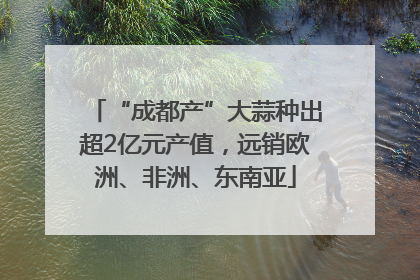 “成都产”大蒜种出超2亿元产值，远销欧洲、非洲、东南亚