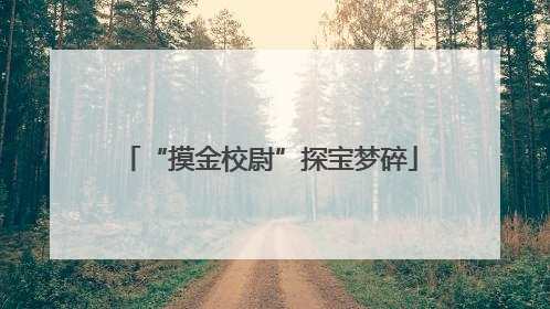 “摸金校尉”探宝梦碎