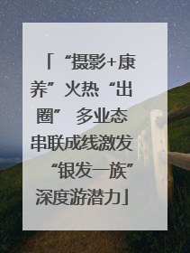 “摄影+康养”火热“出圈” 多业态串联成线激发“银发一族”深度游潜力