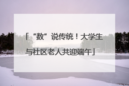 “数”说传统！大学生与社区老人共迎端午