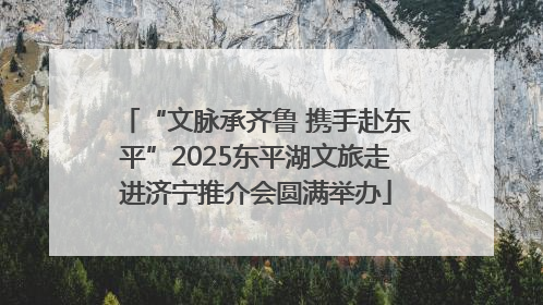 “文脉承齐鲁 携手赴东平”2025东平湖文旅走进济宁推介会圆满举办