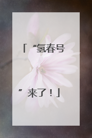 “氢春号”来了！