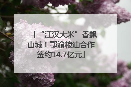 “江汉大米”香飘山城！鄂渝粮油合作签约14.7亿元