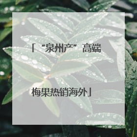 “泉州产”高端梅果热销海外
