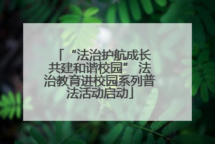 “法治护航成长 共建和谐校园” 法治教育进校园系列普法活动启动