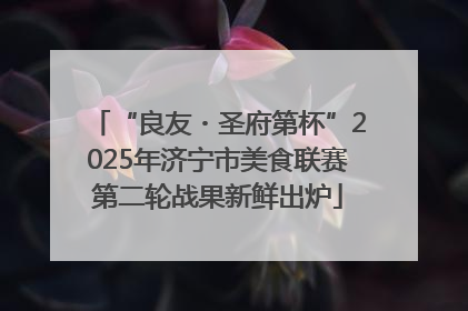 “良友・圣府第杯”2025年济宁市美食联赛第二轮战果新鲜出炉