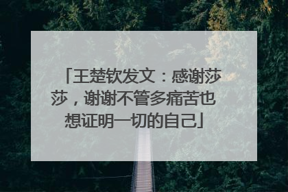王楚钦发文：感谢莎莎，谢谢不管多痛苦也想证明一切的自己