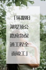 环鄱阳湖堤顶公路应急保通工程全面竣工