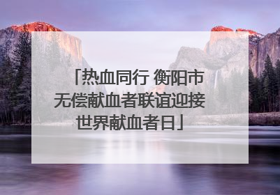 热血同行 衡阳市无偿献血者联谊迎接世界献血者日