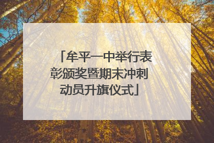 牟平一中举行表彰颁奖暨期末冲刺动员升旗仪式