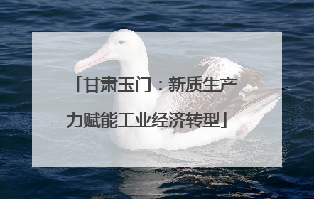 甘肃玉门：新质生产力赋能工业经济转型