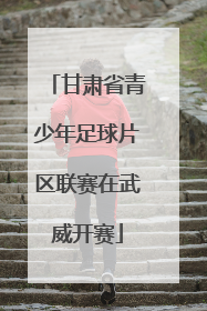 甘肃省青少年足球片区联赛在武威开赛
