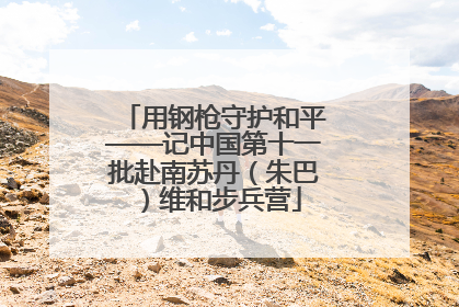 用钢枪守护和平——记中国第十一批赴南苏丹（朱巴）维和步兵营