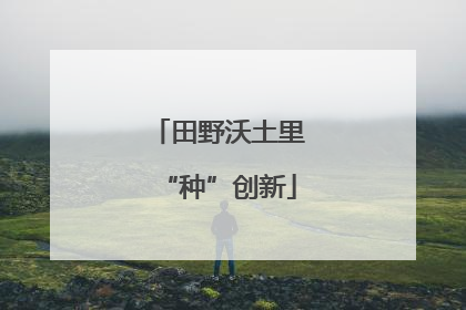 田野沃土里“种”创新