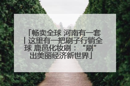 畅卖全球 河南有一套丨这里有一把刷子行销全球 鹿邑化妆刷：“刷”出美丽经济新世界