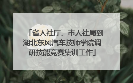 省人社厅、市人社局到湖北东风汽车技师学院调研技能竞赛集训工作