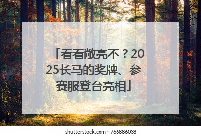 看看敞亮不？2025长马的奖牌、参赛服登台亮相