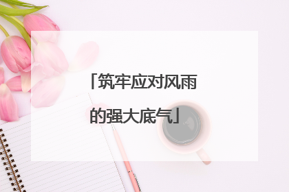 筑牢应对风雨的强大底气