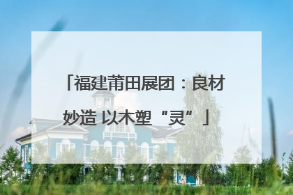 福建莆田展团：良材妙造 以木塑“灵”