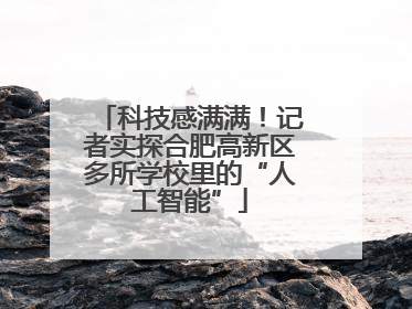 科技感满满！记者实探合肥高新区多所学校里的“人工智能”