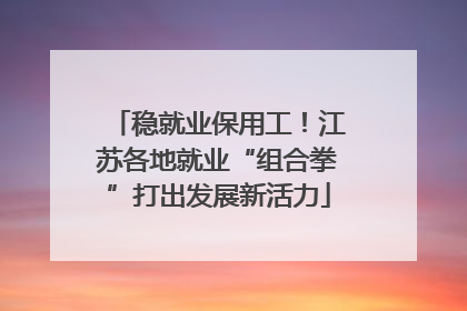 稳就业保用工！江苏各地就业“组合拳”打出发展新活力