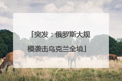 突发:俄罗斯大规模袭击乌克兰全境