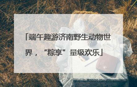 端午趣游济南野生动物世界，“粽享”量级欢乐