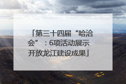第三十四届“哈洽会”：6项活动展示开放龙江建设成果