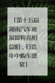 第十五届湖南汽车巡展即将亮相益阳，打造年中购车盛宴