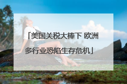 美国关税大棒下 欧洲多行业恐陷生存危机