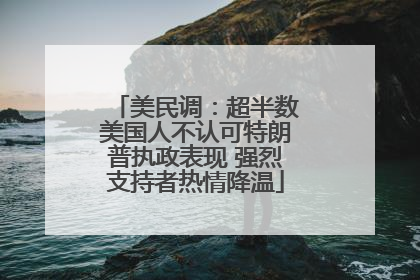美民调：超半数美国人不认可特朗普执政表现 强烈支持者热情降温