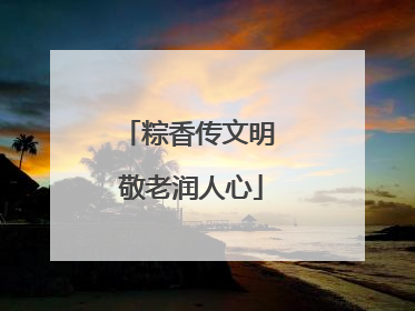 粽香传文明 敬老润人心