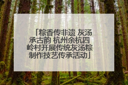 粽香传非遗 灰汤承古韵 杭州余杭四岭村开展传统灰汤粽制作技艺传承活动