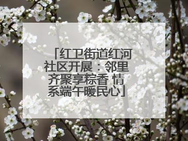 红卫街道红河社区开展：邻里齐聚享粽香 情系端午暖民心