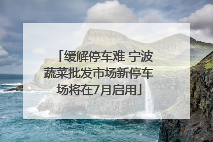 缓解停车难 宁波蔬菜批发市场新停车场将在7月启用