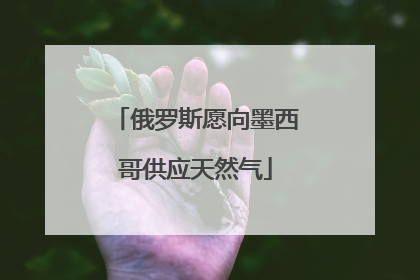 俄罗斯愿向墨西哥供应天然气