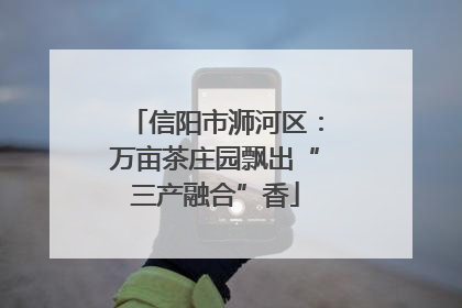 信阳市浉河区：万亩茶庄园飘出“三产融合”香