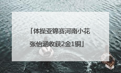 体操亚锦赛河南小花张怡涵收获2金1铜
