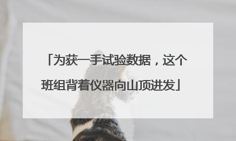为获一手试验数据，这个班组背着仪器向山顶进发