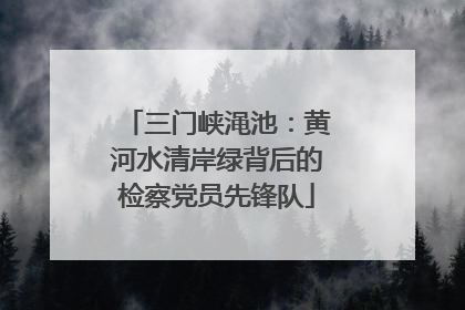 三门峡渑池：黄河水清岸绿背后的检察党员先锋队