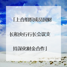上合组织成员国财长和央行行长会议支持深化财金合作